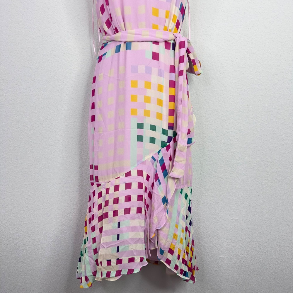 La Maison Talulah Dress Womens S‎ Pink Checkered Ruffle Chiffon Romantic Fairy - Picture 4 of 6